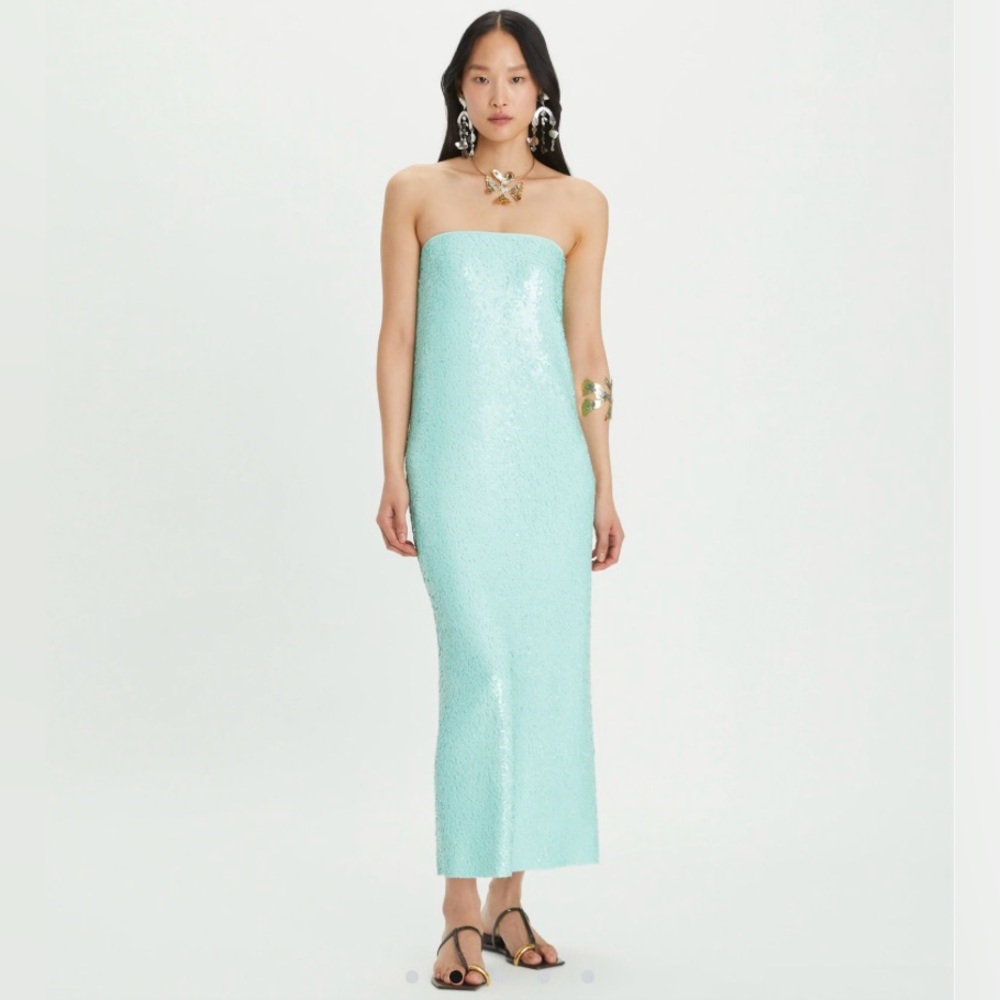 Tory Burch Sequin Strapless Dress